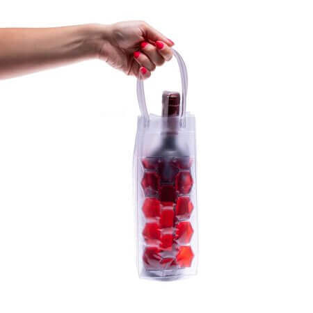Gelinis butelių atšaldymo krepšelis - Raudonas
