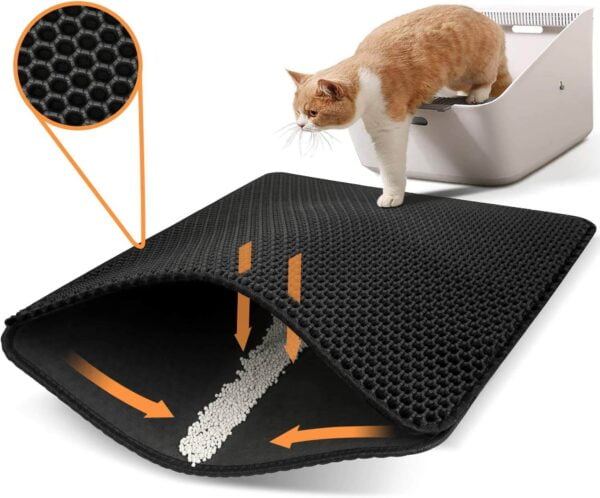 Dvisluoksnis kačių tualeto kilimėlis - Surenkantis kraiką!