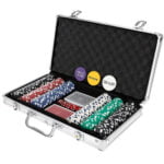Pokerio žaidimo rinkinys – lagaminas [net 300 žetonų] - dovanų idėjos, idejos dovanoms, dovanu ideja